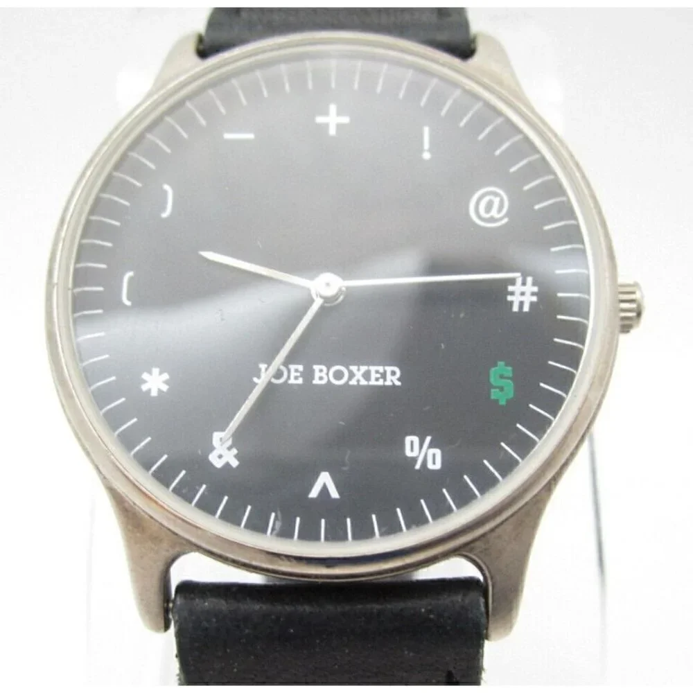 Vtg 1995 Joe Boxer Timex‎ Symbols Quartz WR Analog 35mm Dial Round Watch (G233)